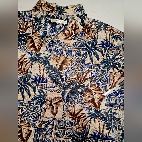 NWOT Moda Campia Hawaiian Palm Trees Aloha Tropical pockets Men’s 100% Cotton - Picture 9 of 16
